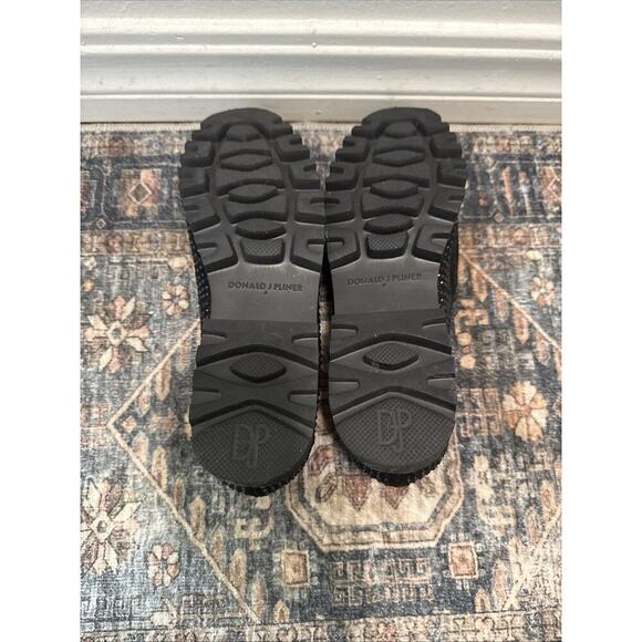 DONALD J PLINER Rio Rhinestone Beaded Blingy Suede Loafers Black Sz 6 New - Picture 6 of 6